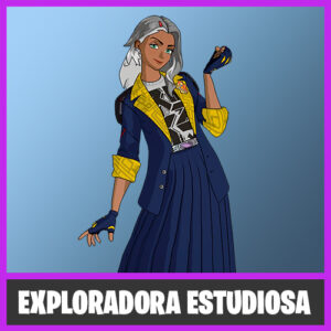 SKIN EXPLORADORA ESTUDIOSA FORTNITE ENMARCADA